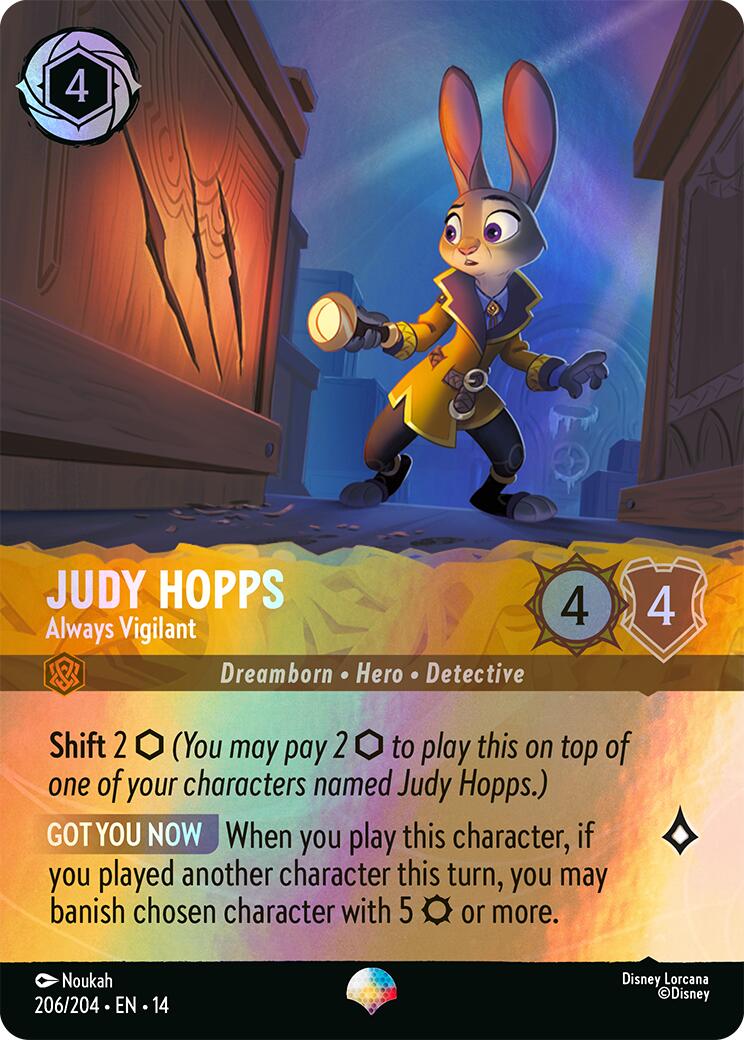 Judy Hopps - Always Vigilant (Epic) (206/204) [Hyperia City] | Red Claw Gaming