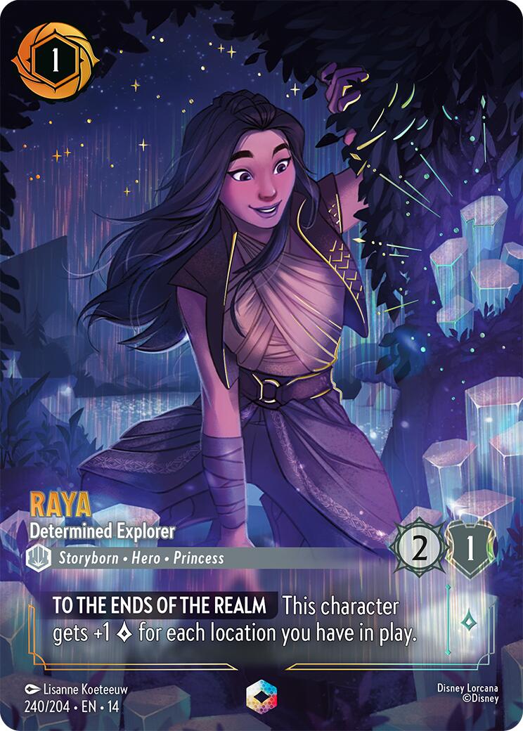Raya - Determined Explorer (Enchanted) (240/204) [Hyperia City] | Red Claw Gaming