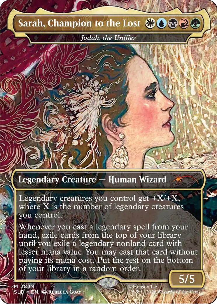 Sarah, Champion to the Lost - Jodah, the Unifier [Secret Lair Drop Series] MTG Single Magic: The Gathering | Red Claw Gaming