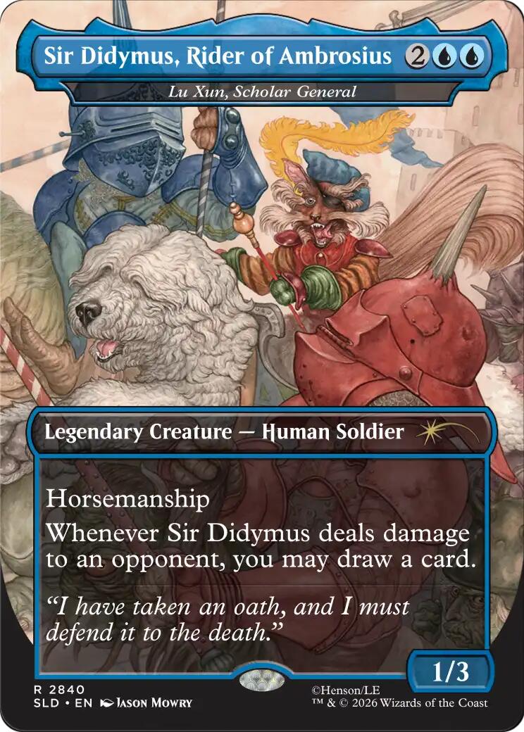 Sir Didymus, Rider of Ambrosius - Lu Xun, Scholar General [Secret Lair Drop Series] MTG Single Magic: The Gathering | Red Claw Gaming