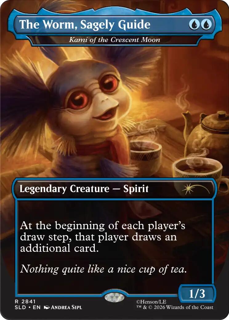 The Worm, Sagely Guide - Kami of the Crescent Moon [Secret Lair Drop Series] MTG Single Magic: The Gathering | Red Claw Gaming