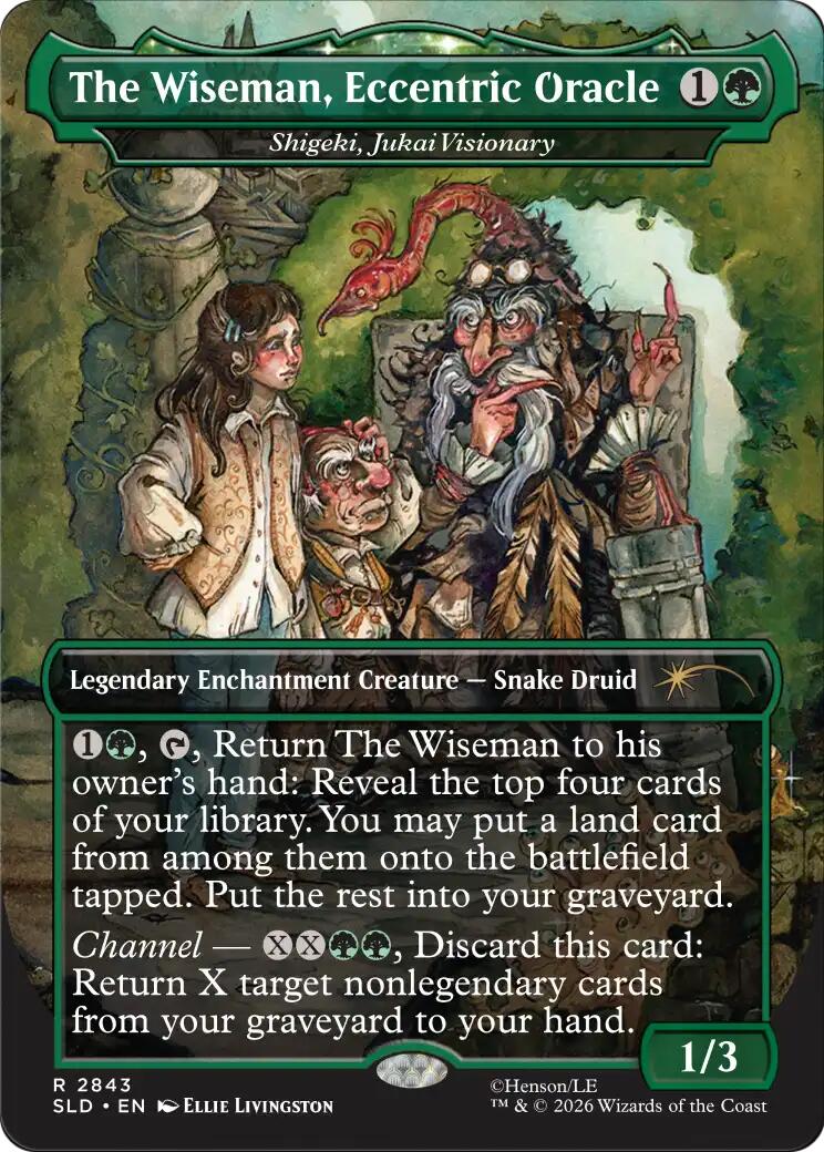 The Wiseman, Eccentric Oracle - Shigeki, Jukai Visionary [Secret Lair Drop Series] MTG Single Magic: The Gathering | Red Claw Gaming