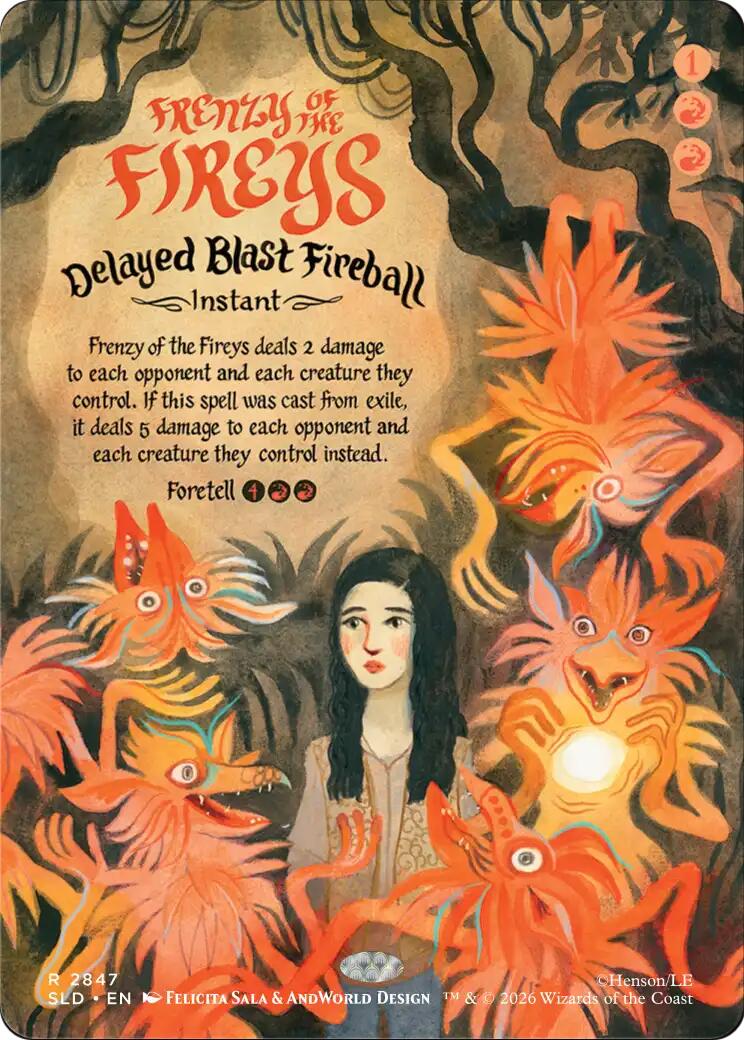 Frenzy of the Fireys - Delayed Blast Fireball [Secret Lair Drop Series] MTG Single Magic: The Gathering | Red Claw Gaming