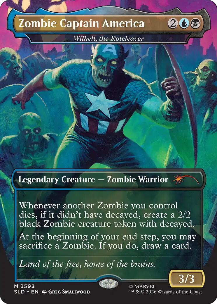 Zombie Captain America - Wilhelt, the Rotcleaver [Secret Lair Drop Series] MTG Single Magic: The Gathering | Red Claw Gaming
