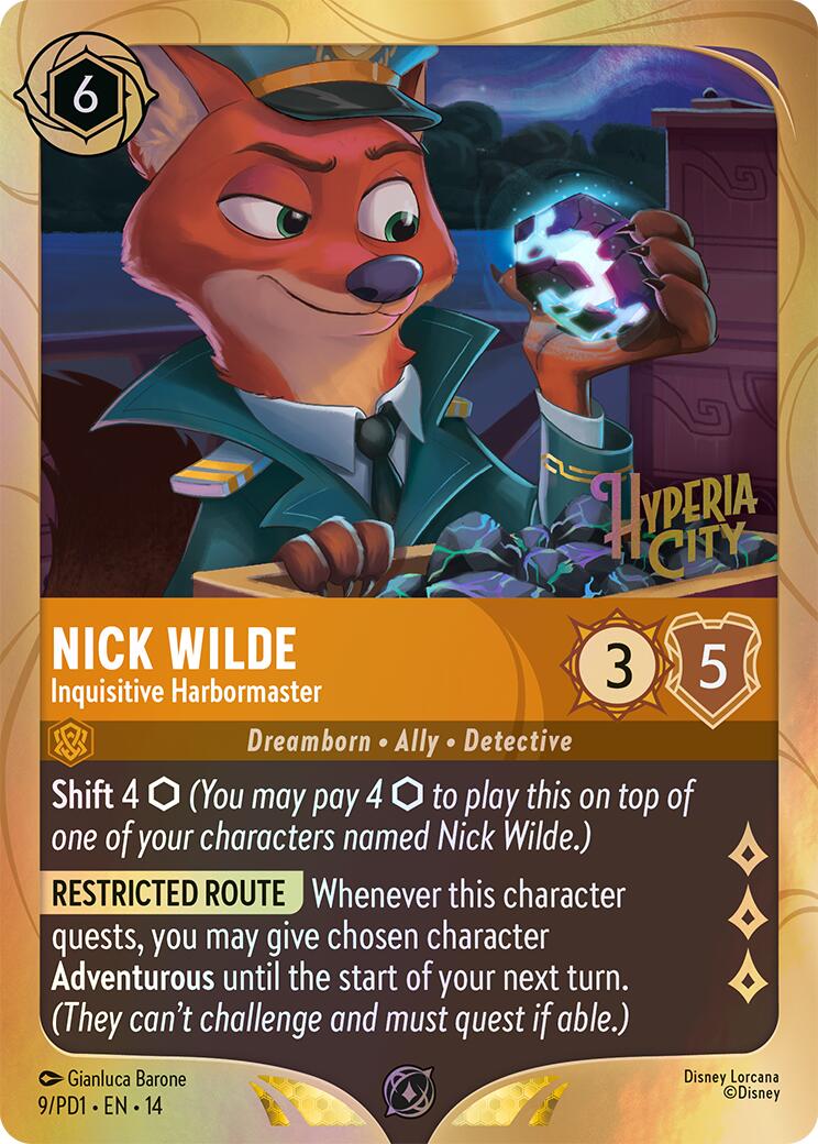 Nick Wilde - Inquisitive Harbormaster (9) [Promo Cards] Lorcana Single Disney | Red Claw Gaming
