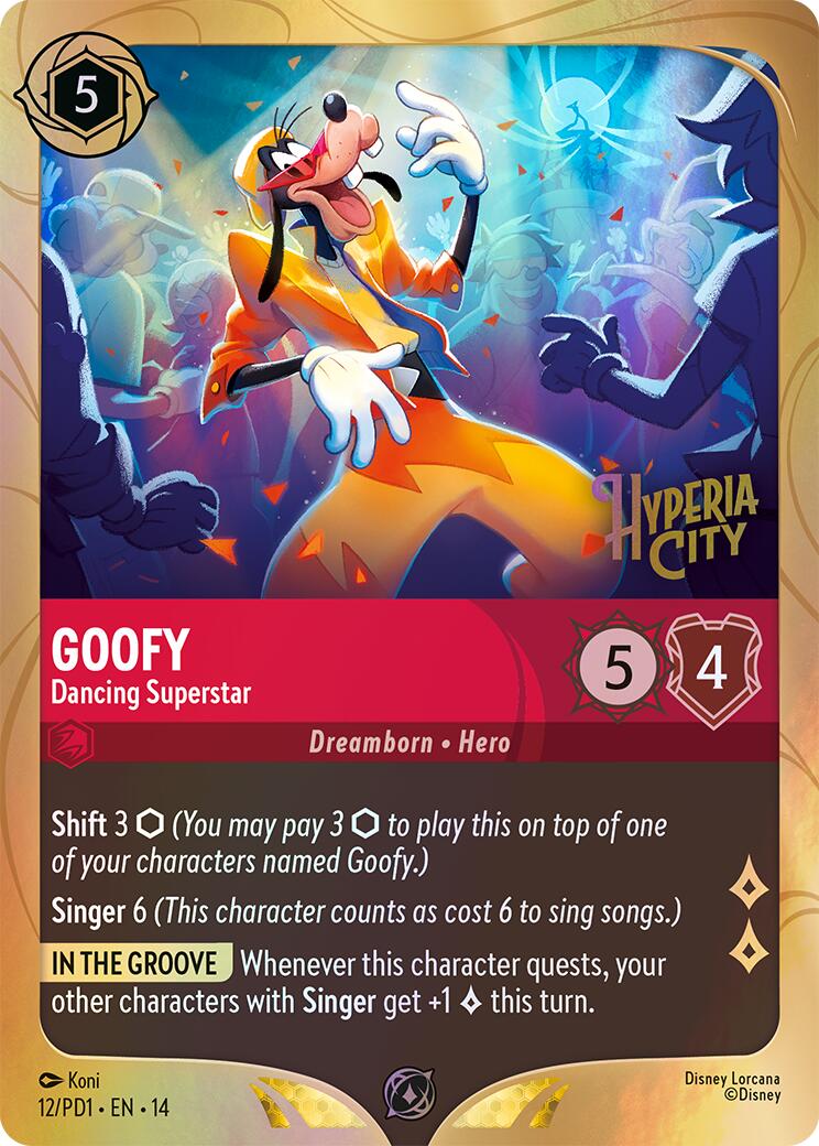 Goofy - Dancing Superstar (12) [Promo Cards] Lorcana Single Disney | Red Claw Gaming