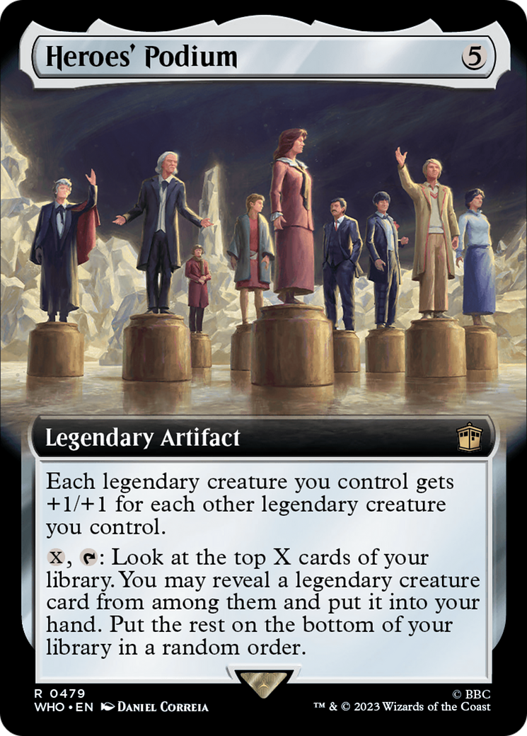Heroes' Podium (Extended Art) [Doctor Who] MTG Single Magic: The Gathering | Red Claw Gaming