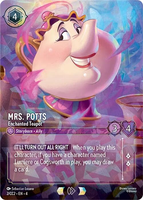 Mrs. Potts - Enchanted Teapot (2) [Promo Cards] Lorcana Single Disney | Red Claw Gaming