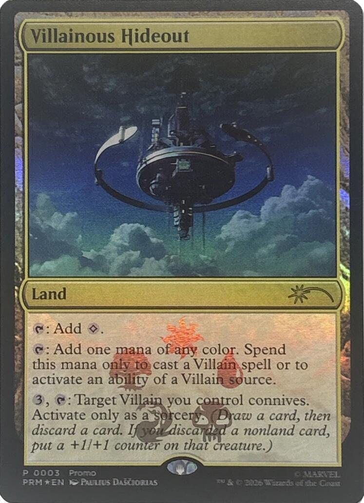 Villainous Hideout [Marvel Super Heroes Promos] MTG Single Magic: The Gathering | Red Claw Gaming