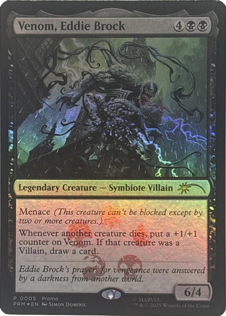 Venom, Eddie Brock [Marvel Super Heroes Promos] MTG Single Magic: The Gathering | Red Claw Gaming