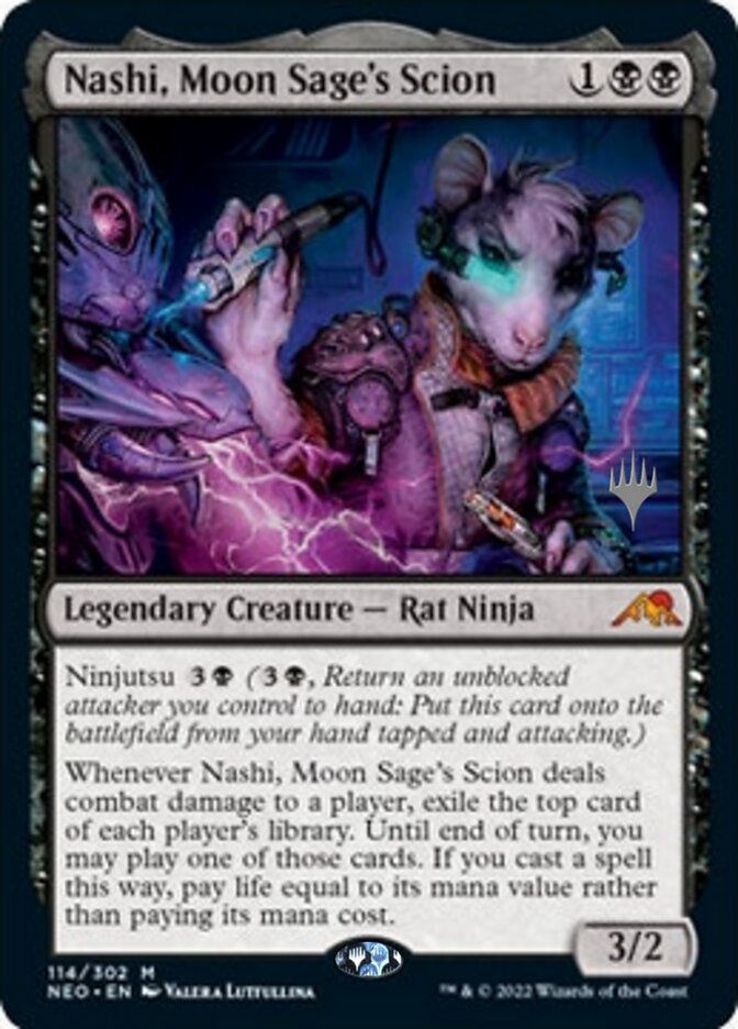 Nashi, Moon Sage's Scion (Promo Pack) [Kamigawa: Neon Dynasty Promos] MTG Single Magic: The Gathering | Red Claw Gaming