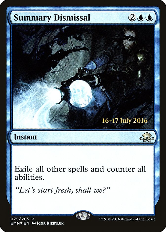 Summary Dismissal [Eldritch Moon Prerelease Promos] MTG Single Magic: The Gathering | Red Claw Gaming