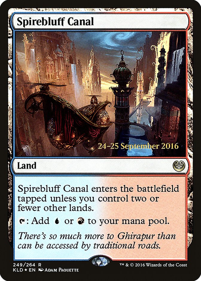 Spirebluff Canal [Kaladesh Prerelease Promos] MTG Single Magic: The Gathering | Red Claw Gaming