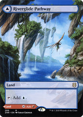 Riverglide Pathway // Lavaglide Pathway (Borderless Alternate Art) [Zendikar Rising] MTG Single Magic: The Gathering | Red Claw Gaming