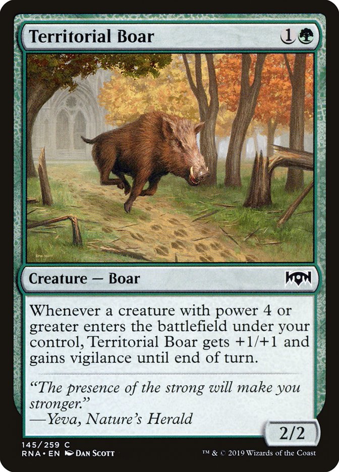 Territorial Boar [Ravnica Allegiance] MTG Single Magic: The Gathering | Red Claw Gaming
