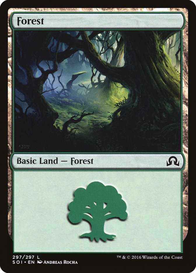 Forest (297) [Shadows over Innistrad] MTG Single Magic: The Gathering | Red Claw Gaming