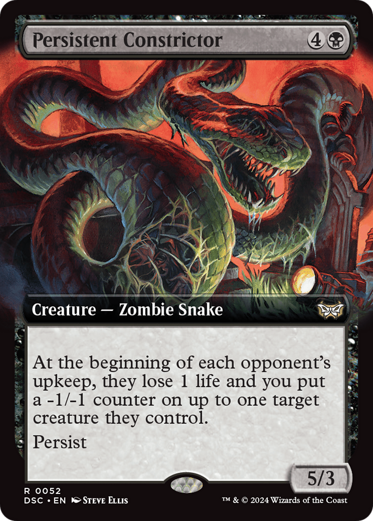 Persistent Constrictor (Extended Art) [Duskmourn: House of Horror Commander] MTG Single Magic: The Gathering | Red Claw Gaming