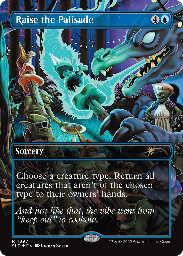 Raise the Palisade (Double Rainbow Foil) [Secret Lair Drop Series] MTG Single Magic: The Gathering | Red Claw Gaming