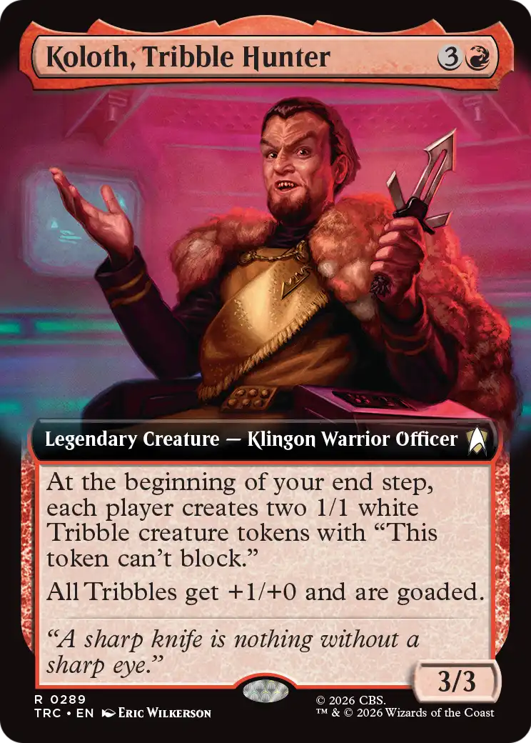 Koloth, Tribble Hunter (Extended Art) [Star Trek] MTG Single Magic: The Gathering | Red Claw Gaming
