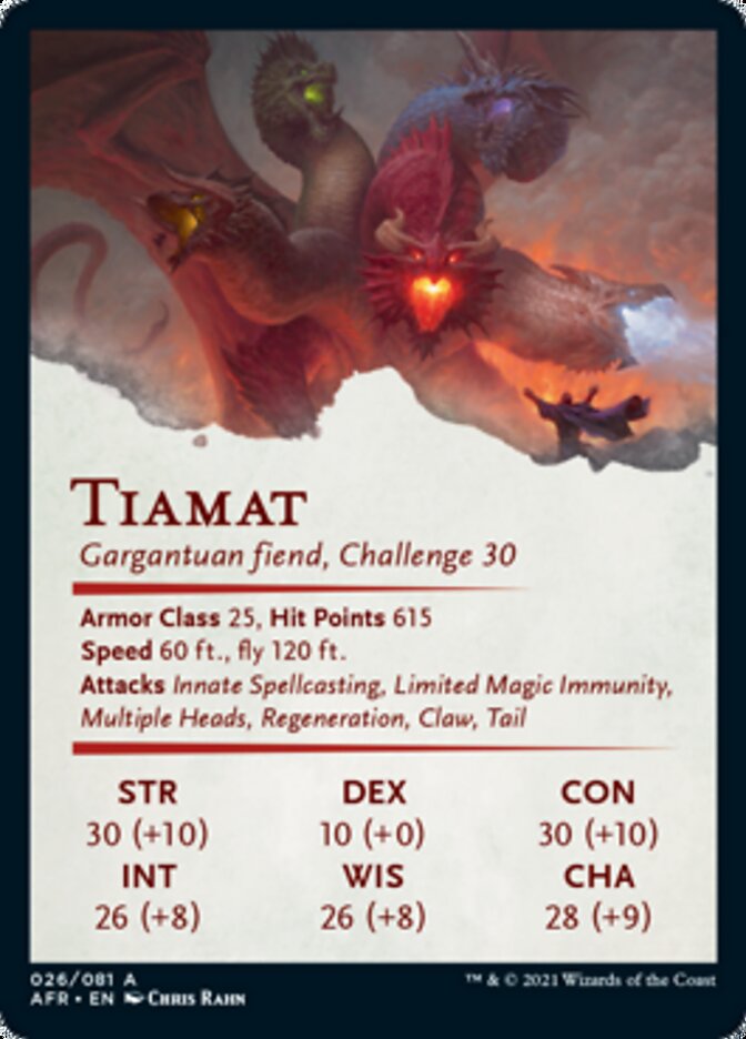 Tiamat Art Card [Dungeons & Dragons: Adventures in the Forgotten Realms Art Series] MTG Single Magic: The Gathering | Red Claw Gaming