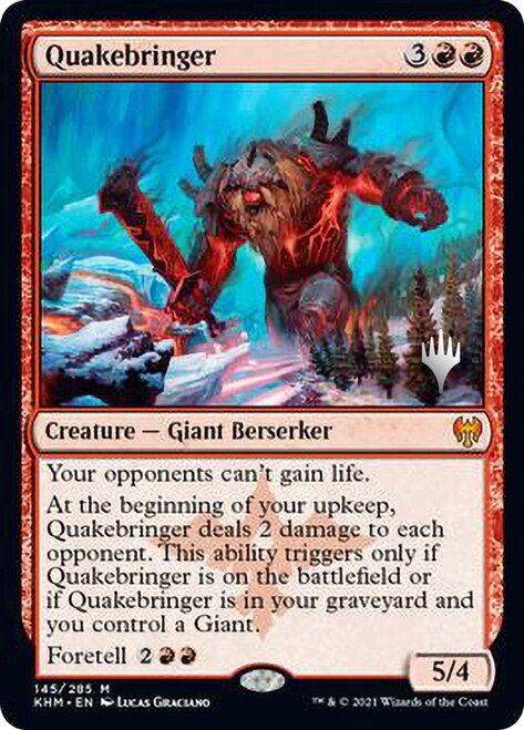 Quakebringer (Promo Pack) [Kaldheim Promos] MTG Single Magic: The Gathering | Red Claw Gaming