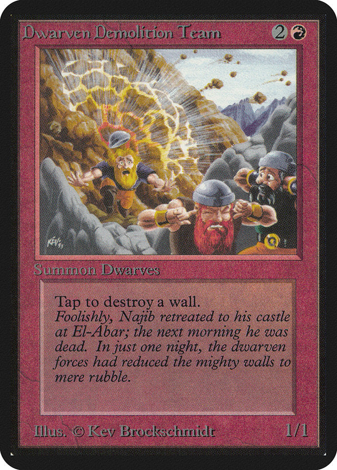 Dwarven Demolition Team [Alpha Edition] MTG Single Magic: The Gathering | Red Claw Gaming