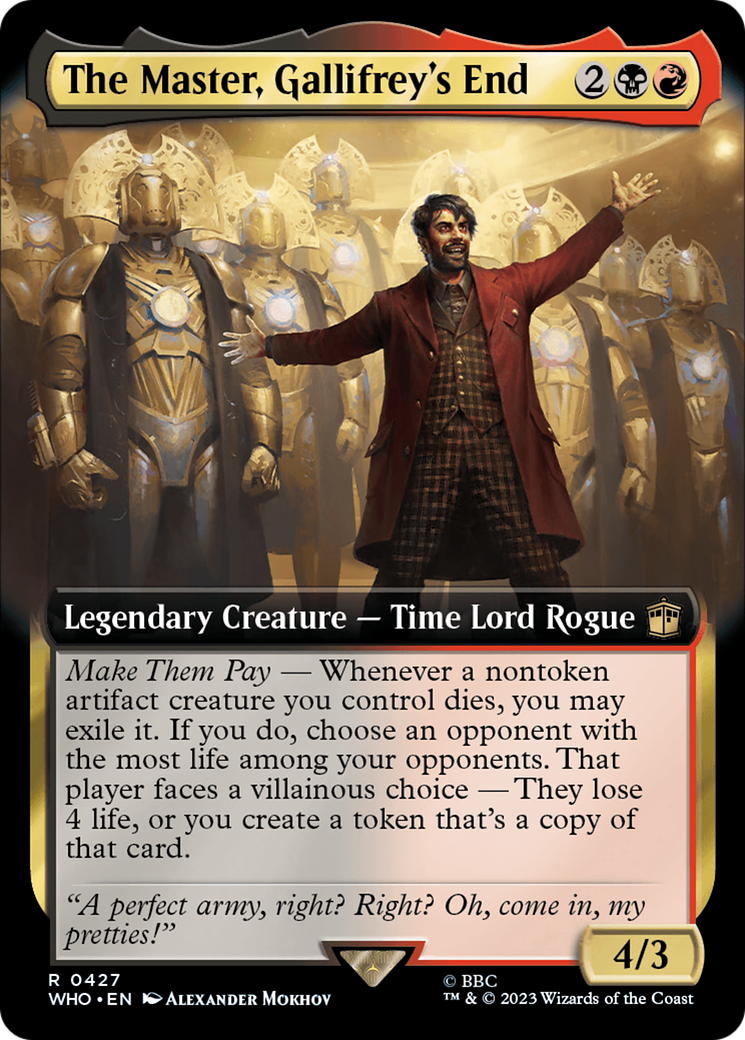 The Master, Gallifrey's End (Extended Art) [Doctor Who] MTG Single Magic: The Gathering | Red Claw Gaming