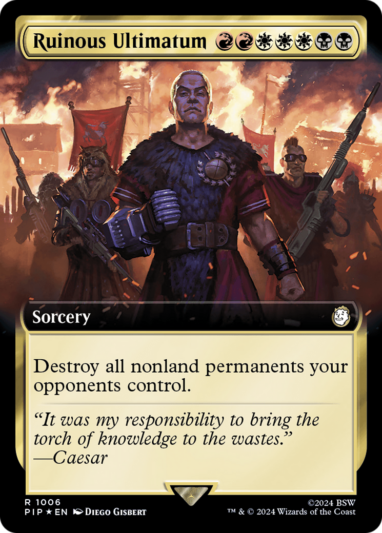 Ruinous Ultimatum (Extended Art) (Surge Foil) [Fallout] MTG Single Magic: The Gathering | Red Claw Gaming