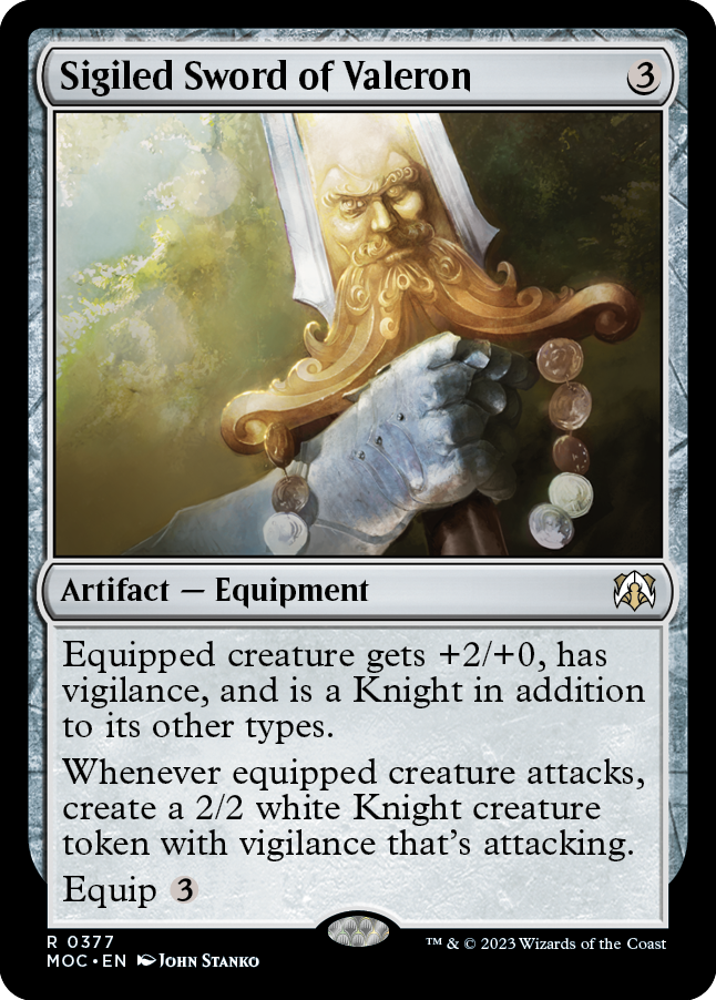 Sigiled Sword of Valeron [March of the Machine Commander] MTG Single Magic: The Gathering | Red Claw Gaming