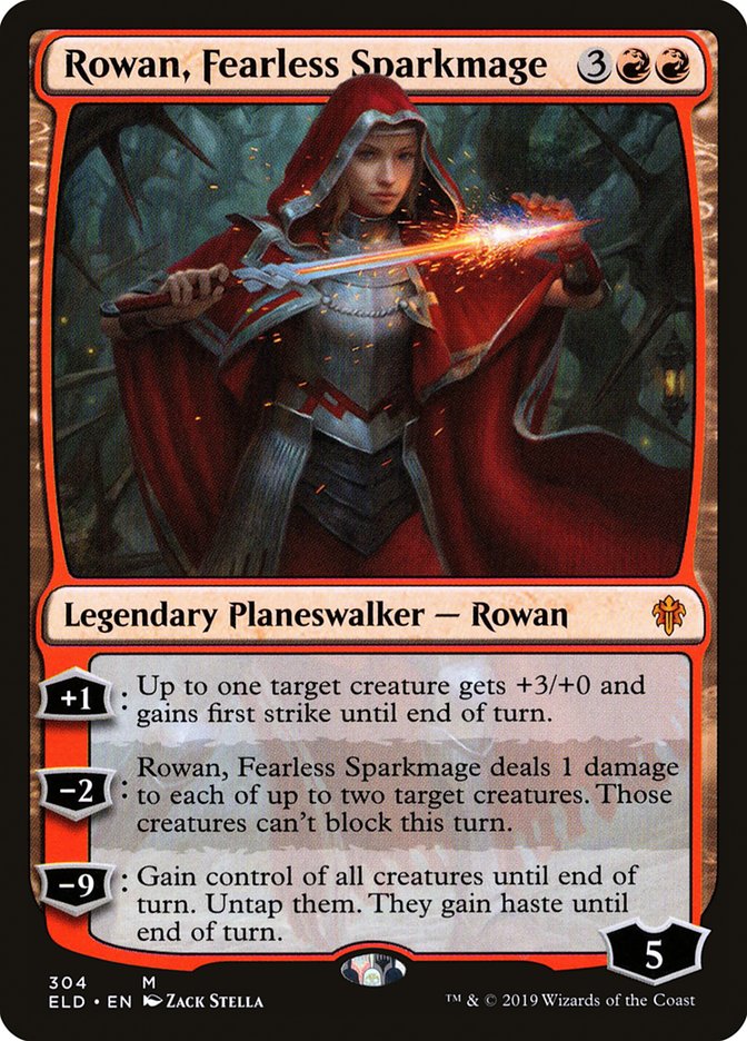 Rowan, Fearless Sparkmage [Throne of Eldraine] MTG Single Magic: The Gathering | Red Claw Gaming