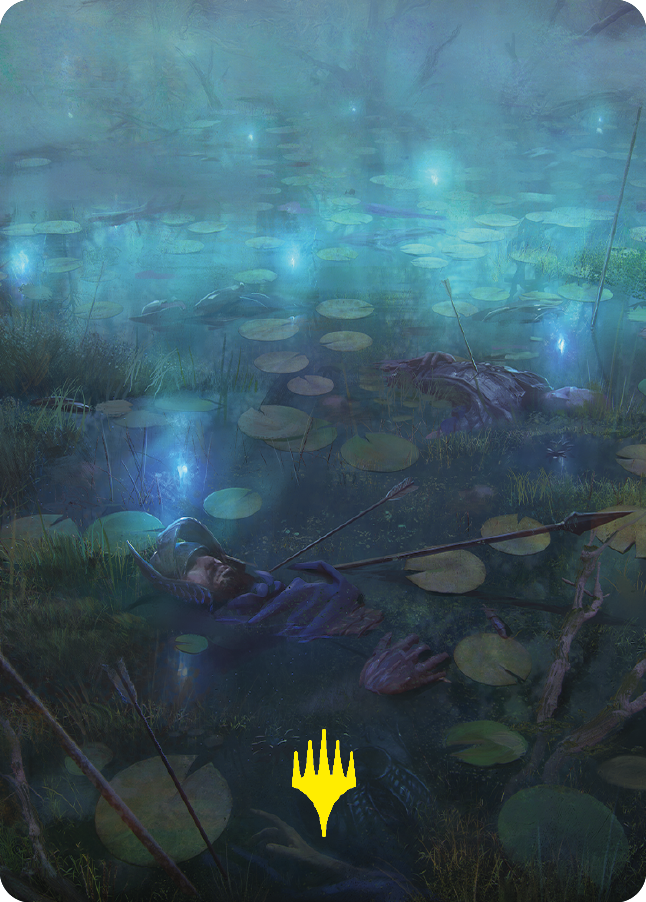 The Dead Marshes Art Card (Gold-Stamped Signature) [The Lord of the Rings: Tales of Middle-earth Art Series] MTG Single Magic: The Gathering | Red Claw Gaming