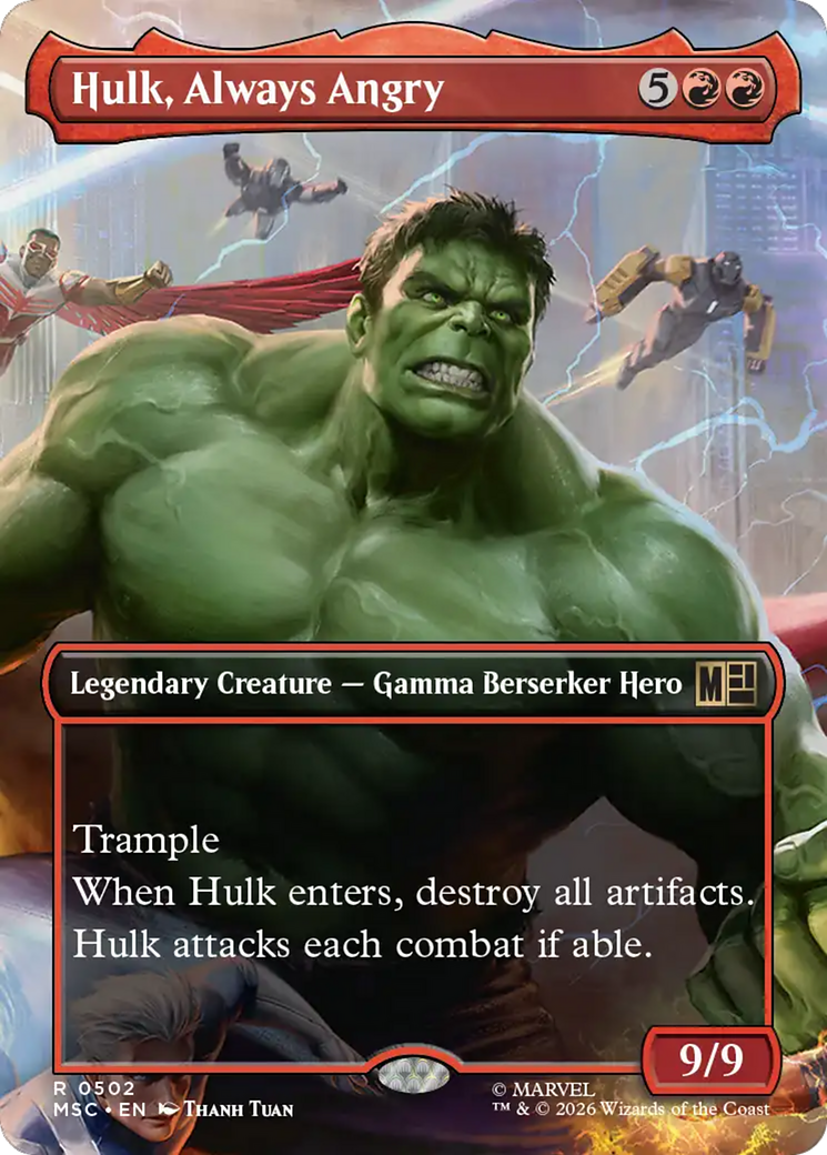 Hulk, Always Angry (Borderless) [Marvel Super Heroes Commander] | Red Claw Gaming