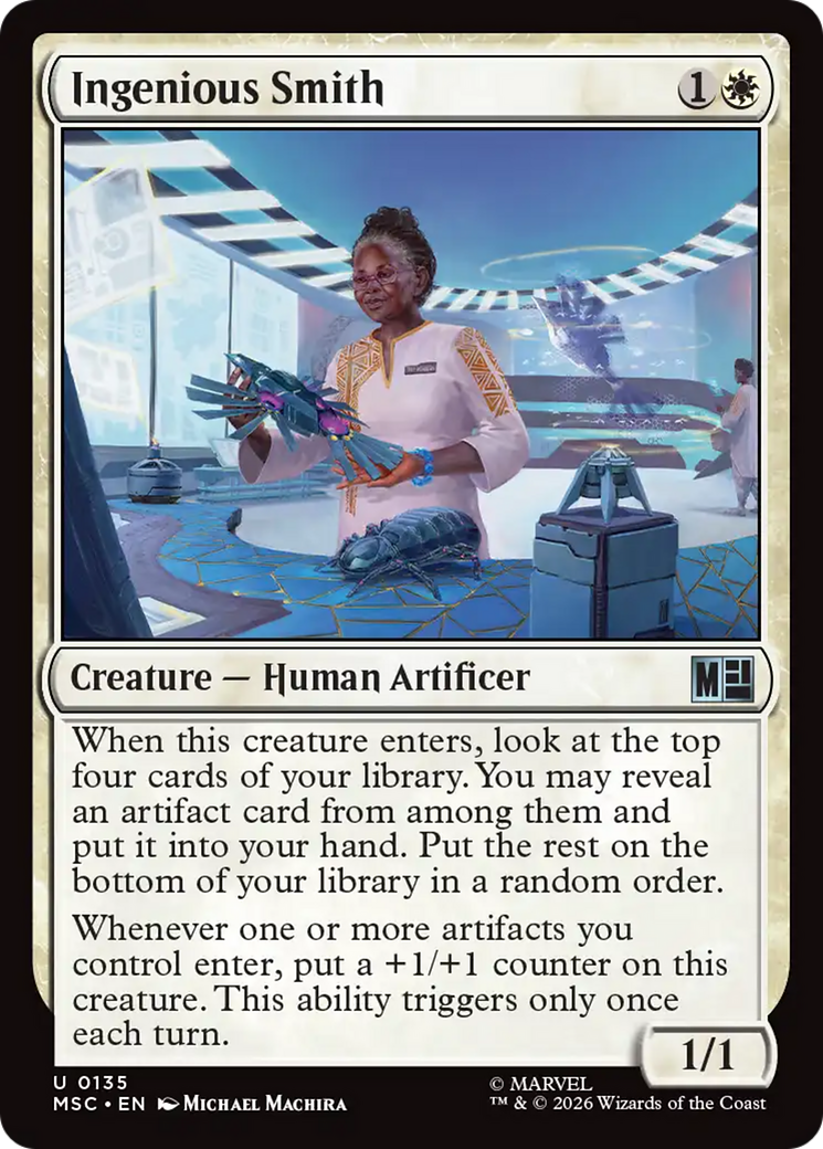 Ingenious Smith (Surge Foil) [Marvel Super Heroes Commander] MTG Single Magic: The Gathering | Red Claw Gaming