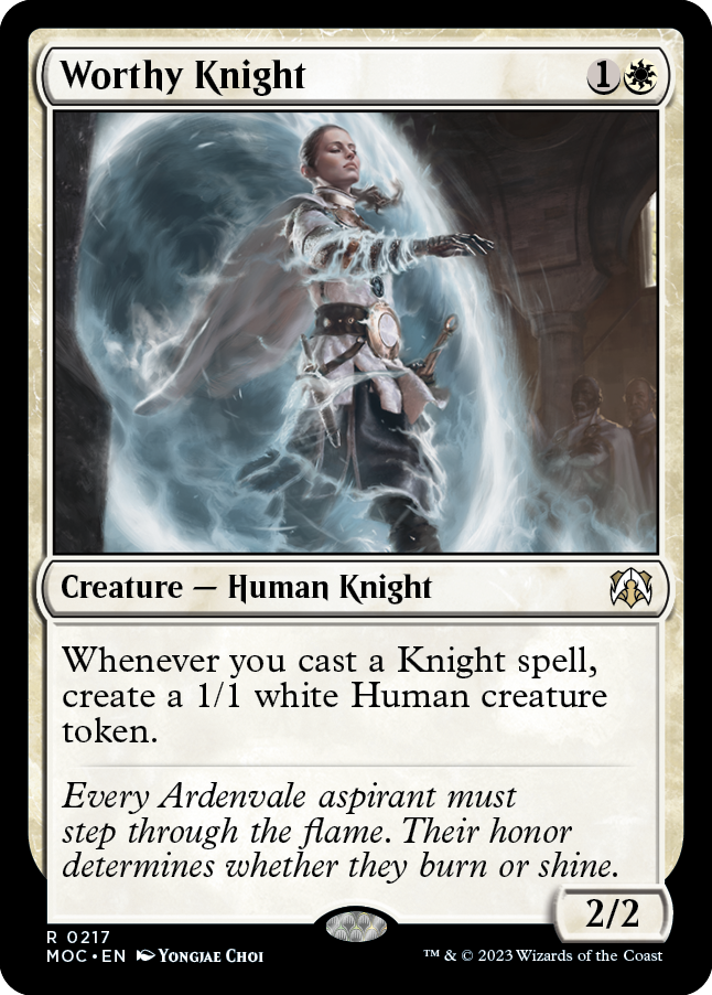 Worthy Knight [March of the Machine Commander] MTG Single Magic: The Gathering    | Red Claw Gaming