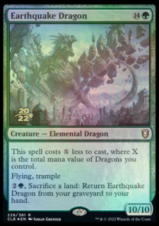 Earthquake Dragon [Commander Legends: Battle for Baldur's Gate Prerelease Promos] MTG Single Magic: The Gathering | Red Claw Gaming