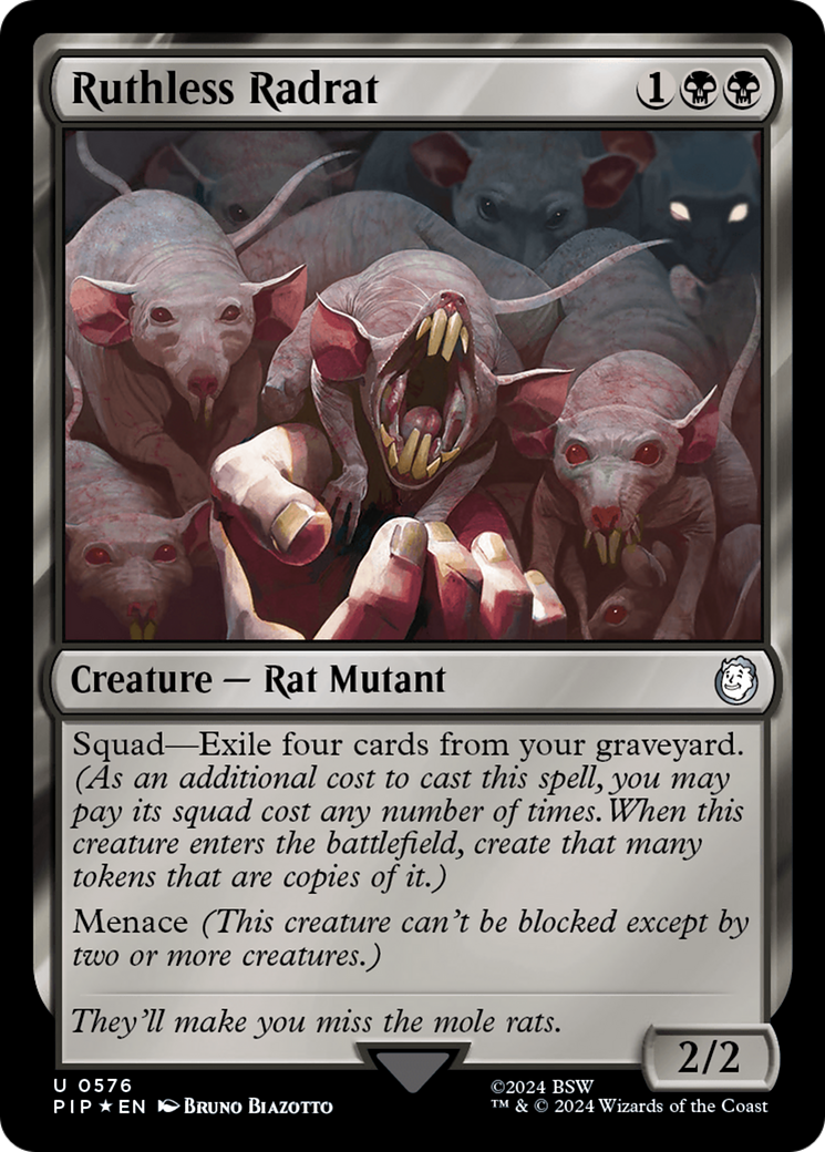 Ruthless Radrat (Surge Foil) [Fallout] MTG Single Magic: The Gathering    | Red Claw Gaming