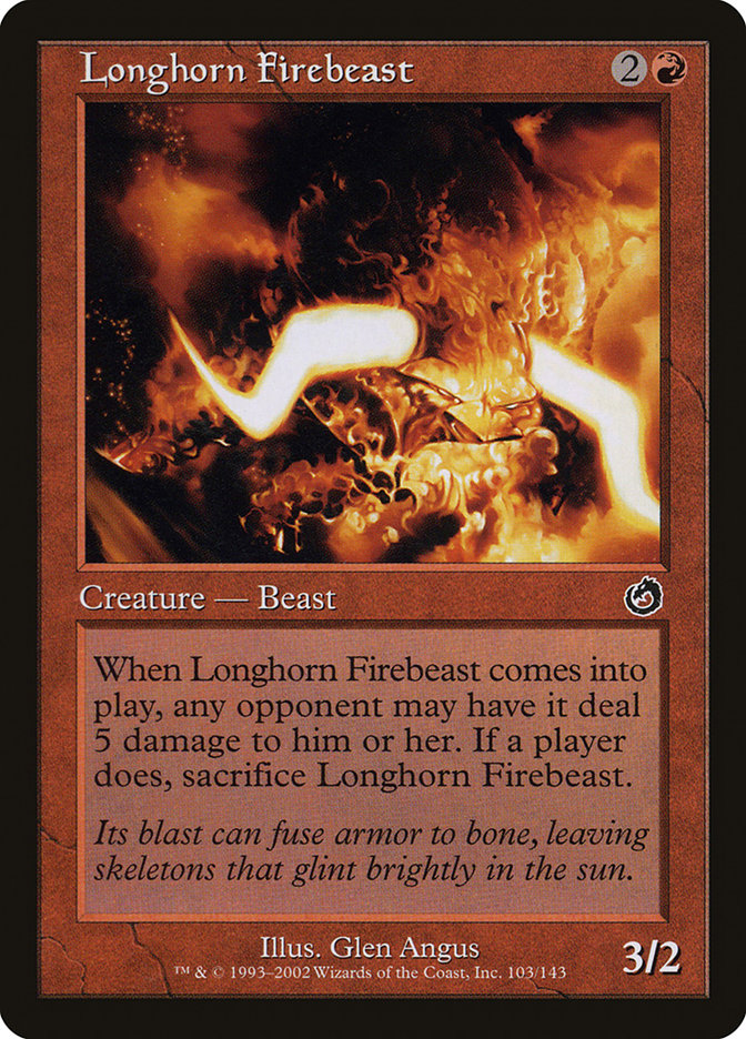 Longhorn Firebeast [Torment] MTG Single Magic: The Gathering | Red Claw Gaming