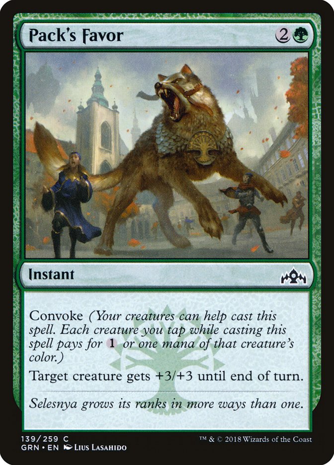 Pack's Favor [Guilds of Ravnica] MTG Single Magic: The Gathering | Red Claw Gaming