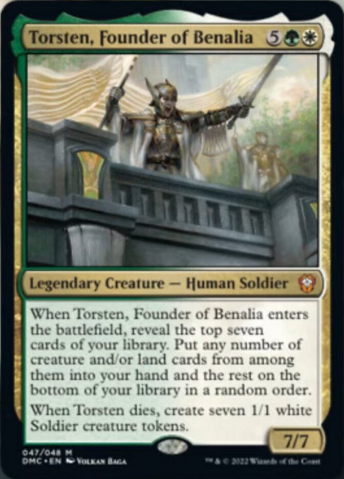 Torsten, Founder of Benalia [Dominaria United Commander] MTG Single Magic: The Gathering | Red Claw Gaming