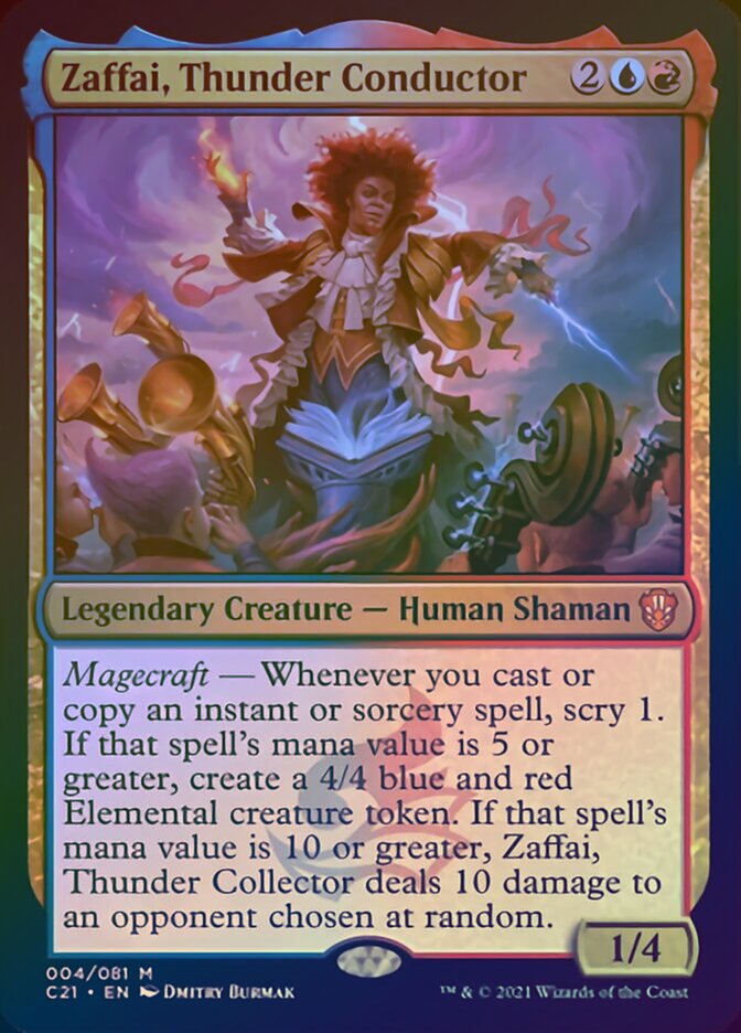 Zaffai, Thunder Conductor (Display Commander) [Commander 2021] MTG Single Magic: The Gathering | Red Claw Gaming