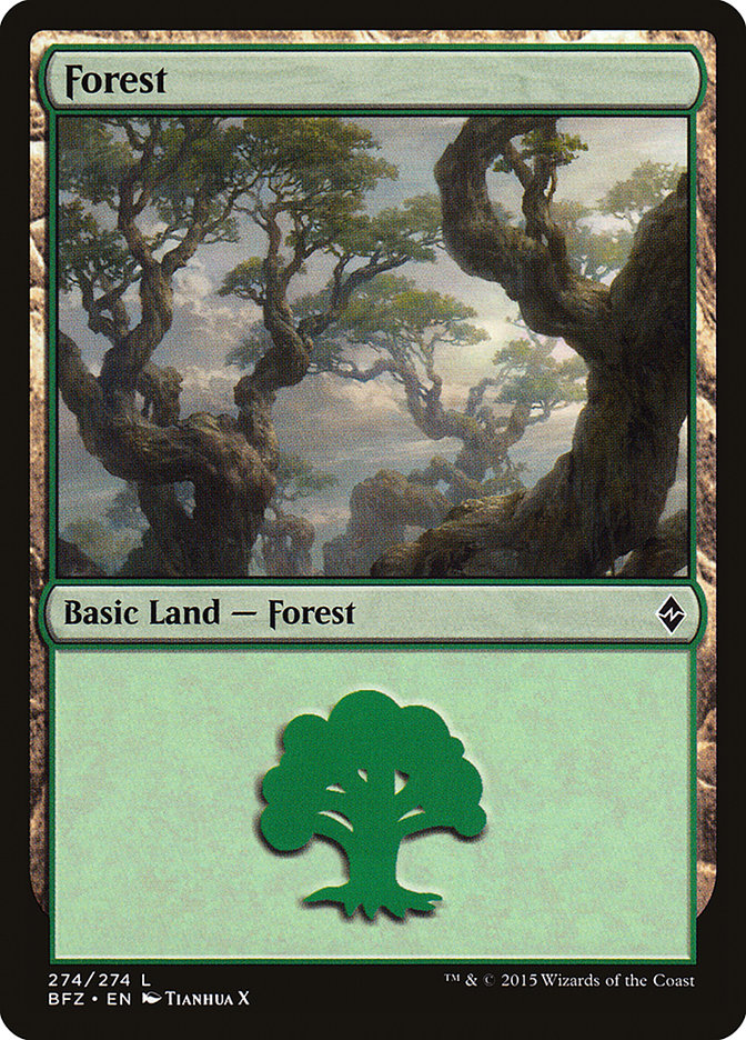 Forest [Battle for Zendikar] MTG Single Magic: The Gathering | Red Claw Gaming