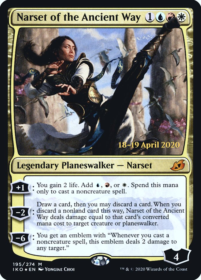 Narset of the Ancient Way [Ikoria: Lair of Behemoths Prerelease Promos] MTG Single Magic: The Gathering | Red Claw Gaming