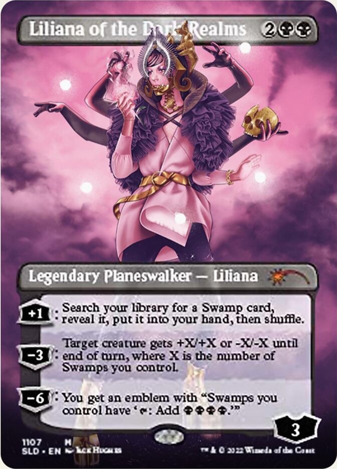 Liliana of the Dark Realms (Borderless) [Secret Lair Drop Series] MTG Single Magic: The Gathering | Red Claw Gaming