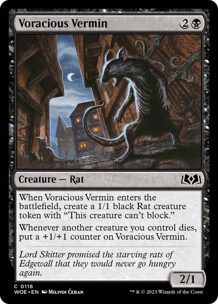 Voracious Vermin [Wilds of Eldraine] MTG Single Magic: The Gathering    | Red Claw Gaming