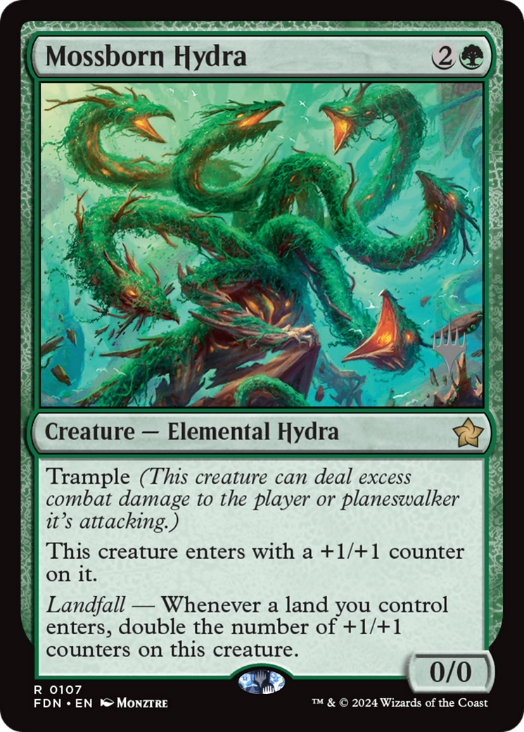 Mossborn Hydra [Lorwyn Eclipsed Promos] MTG Single Magic: The Gathering | Red Claw Gaming