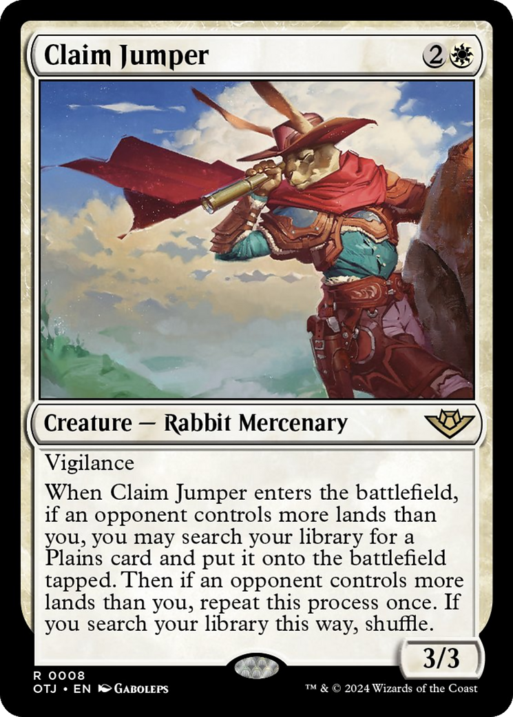 Claim Jumper [Outlaws of Thunder Junction] MTG Single Magic: The Gathering    | Red Claw Gaming