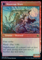 Brutal Cathar // Moonrage Brute [Innistrad: Midnight Hunt Prerelease Promos] MTG Single Magic: The Gathering | Red Claw Gaming