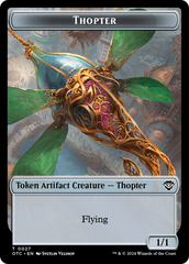Thopter // Manifest Double-Sided Token [Outlaws of Thunder Junction Commander Tokens] MTG Single Magic: The Gathering | Red Claw Gaming
