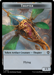 Thopter // Treasure Double-Sided Token [Outlaws of Thunder Junction Commander Tokens] MTG Single Magic: The Gathering    | Red Claw Gaming