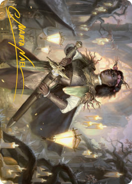 Sungold Sentinel Art Card (Gold-Stamped Signature) [Innistrad: Midnight Hunt Art Series] MTG Single Magic: The Gathering | Red Claw Gaming